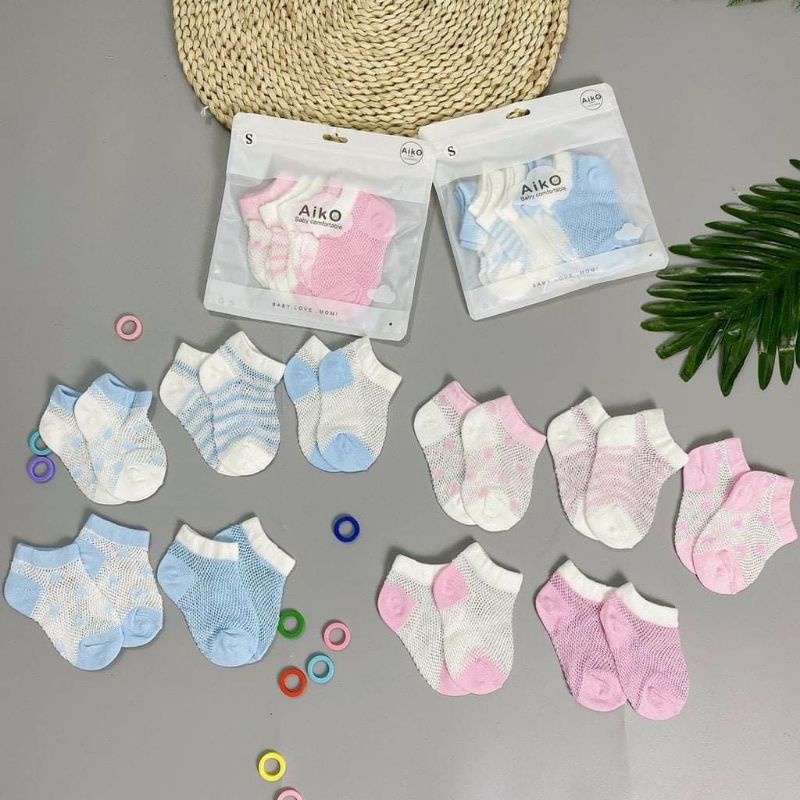 Set 5 đôi tất lưới điều hoà Aiko - Hàng xuất Nhật