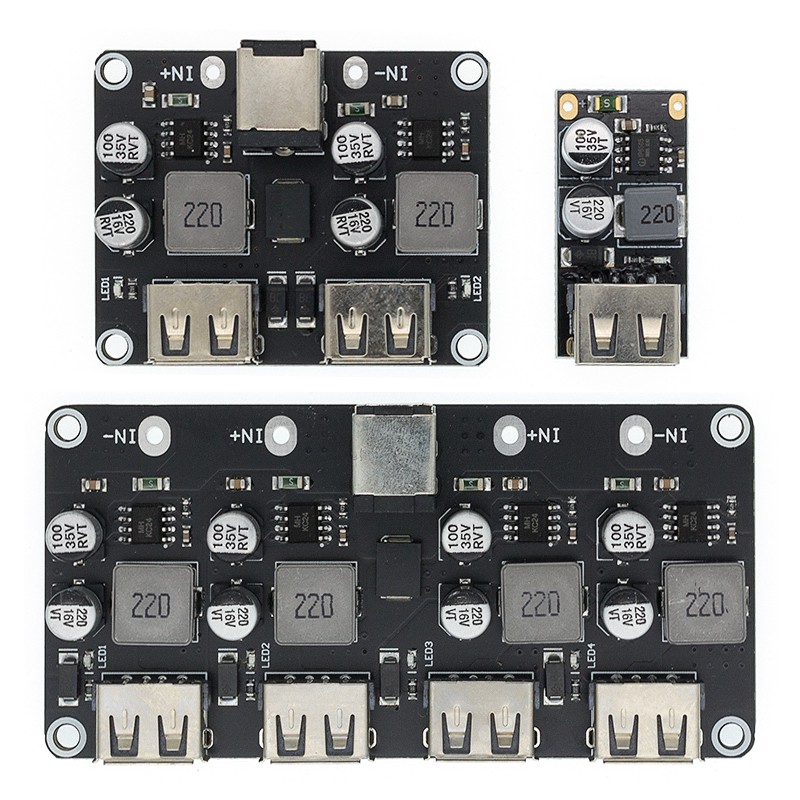Mô Đun Hạ Áp QC3.0 QC2.0 USB DC-DC 6-32V 9V 12V 24V Sang Sạc Nhanh 5V