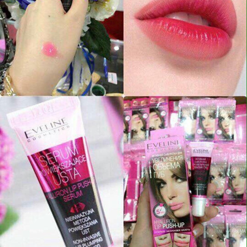 Serum làm dày và đầy môi EVELINE hyaluron lip push -up