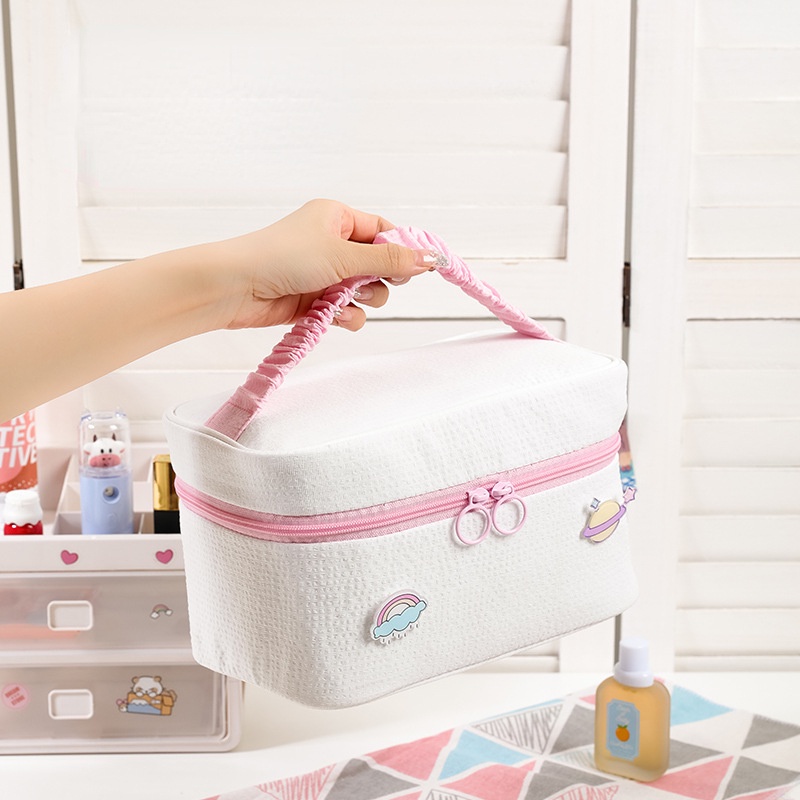 Túi Đựng Mỹ Phẩm Di Động Màu Macaron Thời Trang Cho Nữ