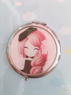 Gương 2 mặt mini hình cô gái cute