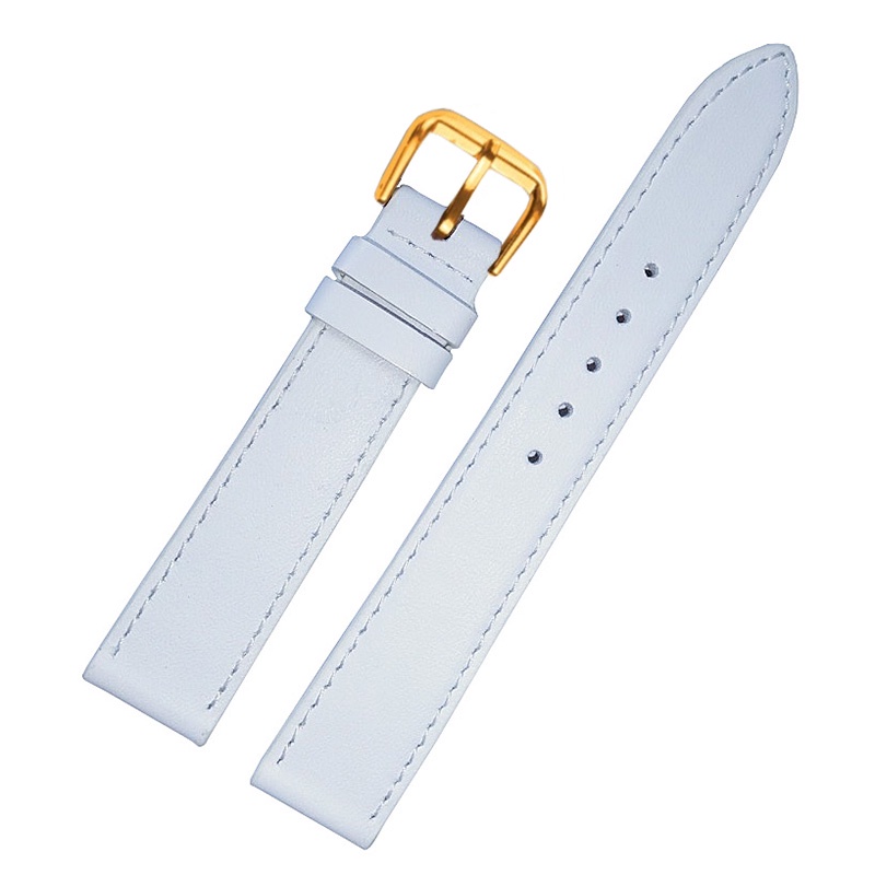 Dây da đồng hồ nam nữ DA BÒ THẬT 2 LỚP MỎNG, SIÊU DẺO BO-03 KHÓA CÀI size 12 - 14-16-18 - 20mm