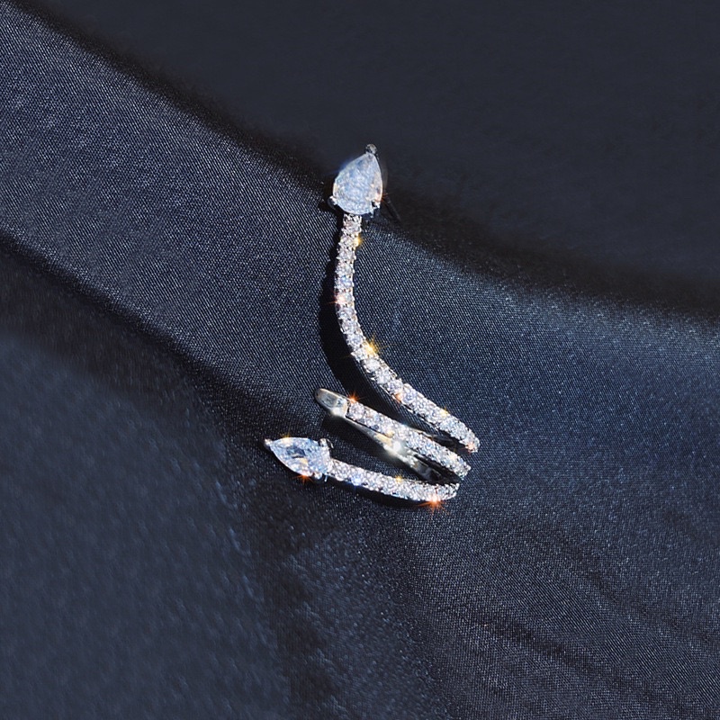 bông tai hình con rắn cá tính kẹp vành tai 1 chiếc