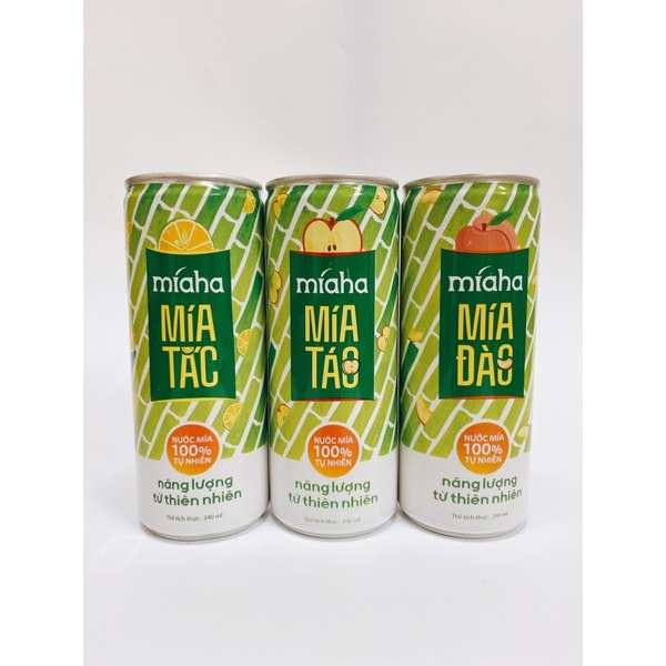 NƯỚC MÍA TẮC/ MÍA TÁO/ MÍA ĐÀO MÍAHA 240ML