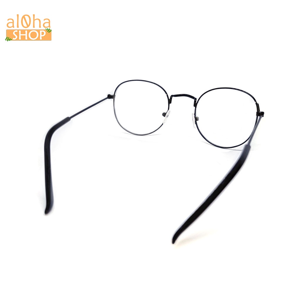 Mắt kính thời trang chống bụi gọng sắt tròn K024 nobita unisex nam nữ - al0ha Shop