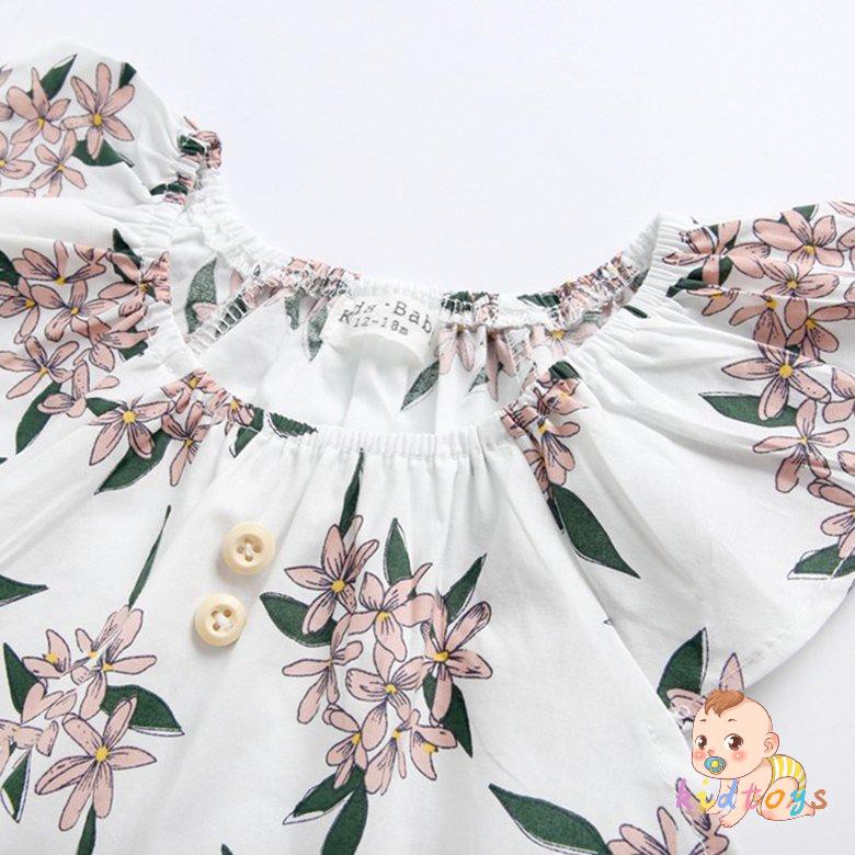 Jumpsuit Sát Nách Hoạ Tiết Hoa Màu Hồng Cho Bé Brs7046