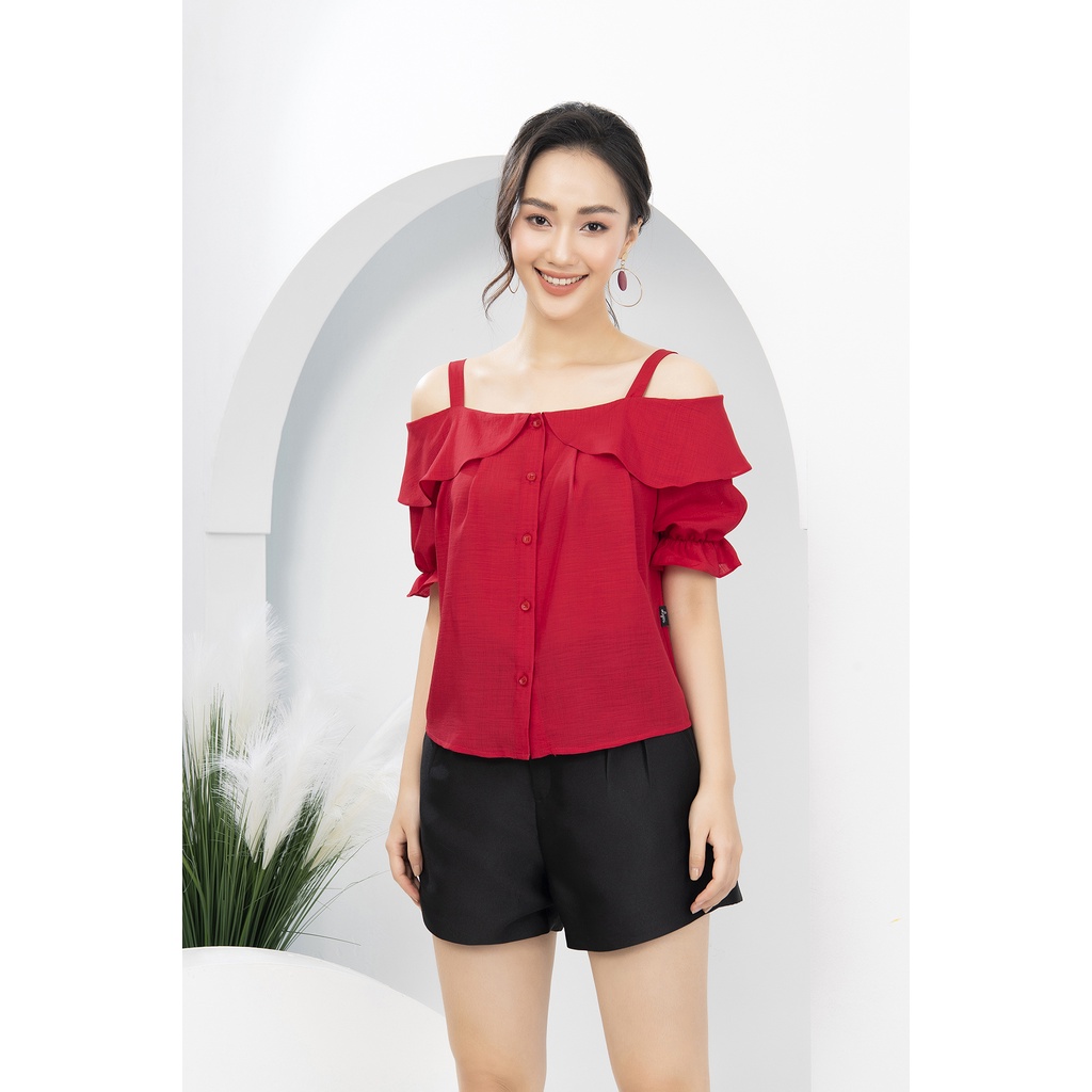Áo Hai Dây Trễ Vai LUPERI Kiểu Dáng Trẻ Trung Thời Thượng Phù Hợp Đi Chơi Đi Dạo Phố LFSM1148