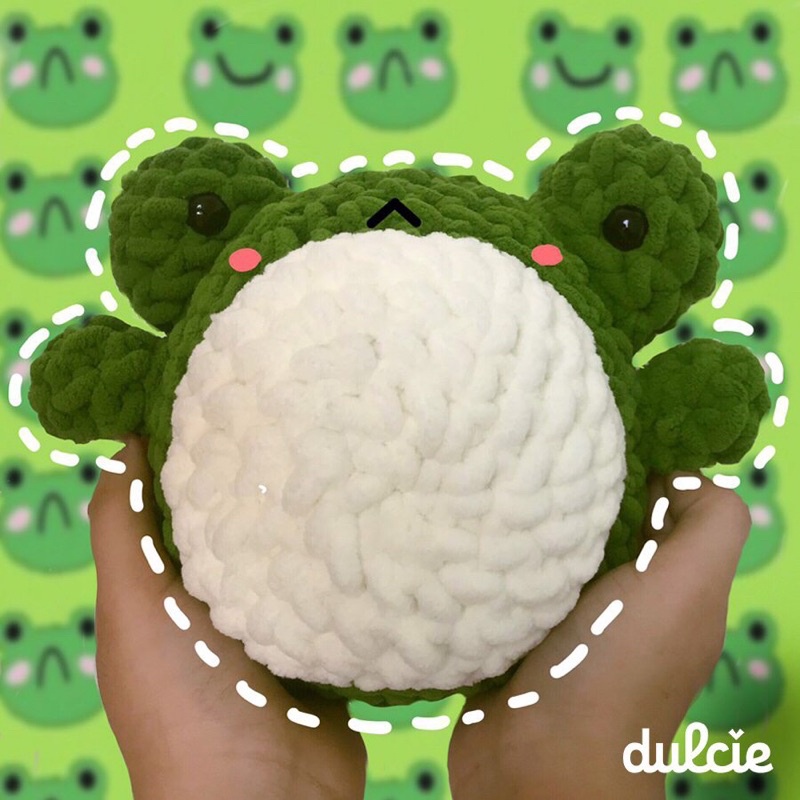 Ếch Con chubby handmade bằng len sợi mềm mại