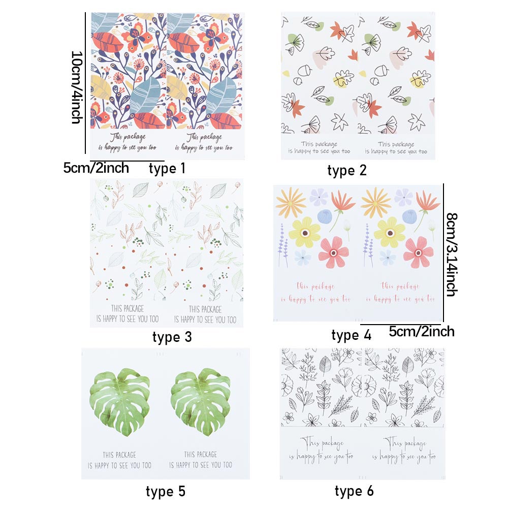 DORAW 50PCS/Pack Rectangle Seal Stickers Wedding Greeting Labels &quot;This Package Is Happy To See You Too&quot; Gift For Small Business Parcel Decor Party Supplies Flower Printed