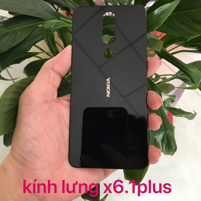 kính nấp lưng nokia x6 -6.1plus zin