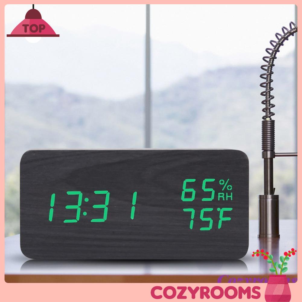 Đồng Hồ Báo Thức Điện Tử Có Đèn Led Điều Khiển Bằng Giọng Nói