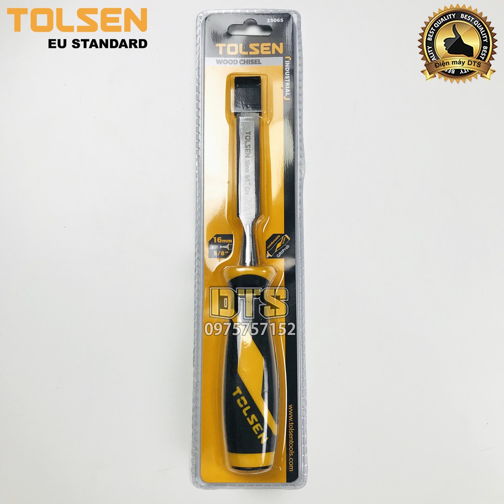 Đục gỗ mũi dẹt cầm tay chuẩn công nghiệp TOLSEN 16mm (5/8 inch) - Tiêu chuẩn xuất khẩu Châu Âu