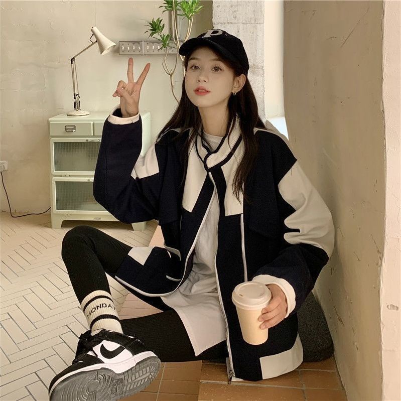 Áo Khoác Bóng Chày Phong Cách Hàn Quốc Mới