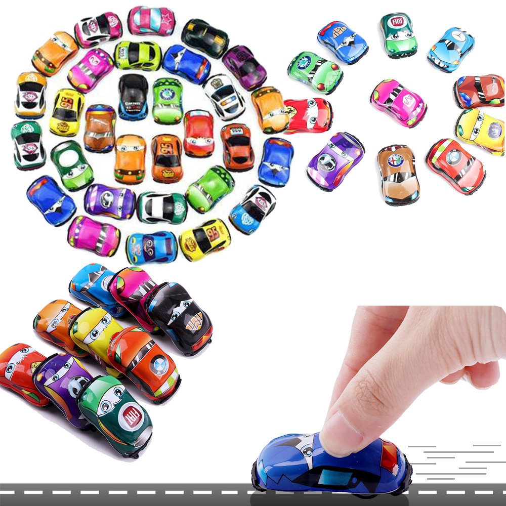 Xe hơi đồ chơi kéo lùi mini bằng nhựa vui nhộn dành cho trẻ em