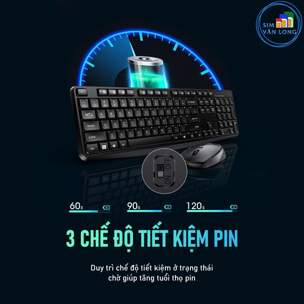 Bộ Bàn Phím Và Chuột Không Dây ROBOT KM3100 Thích Hợp Dùng Cho Laptop, Máy Tính, PC - Bảo Hành 12 Tháng _1