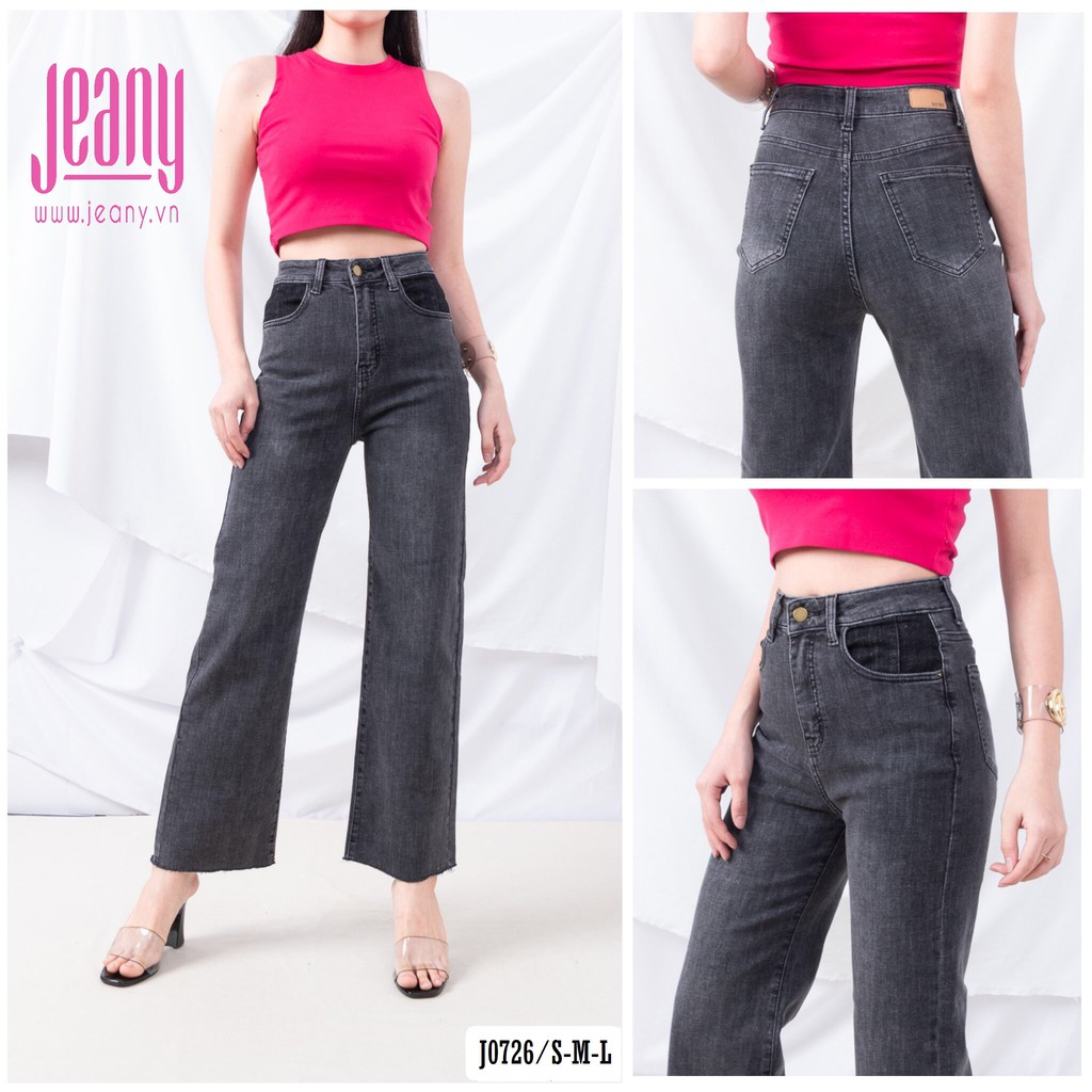 Quần Jean Ống Suông Màu Xám J0726 - Jeany
