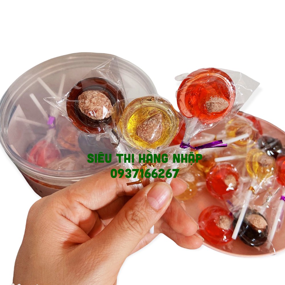 Kẹo mút cho bé xí muội ô mai mạch nha 390g (30 cái), Kẹo mút xí muội omai, Kẹo ngậm ho siêu ngon