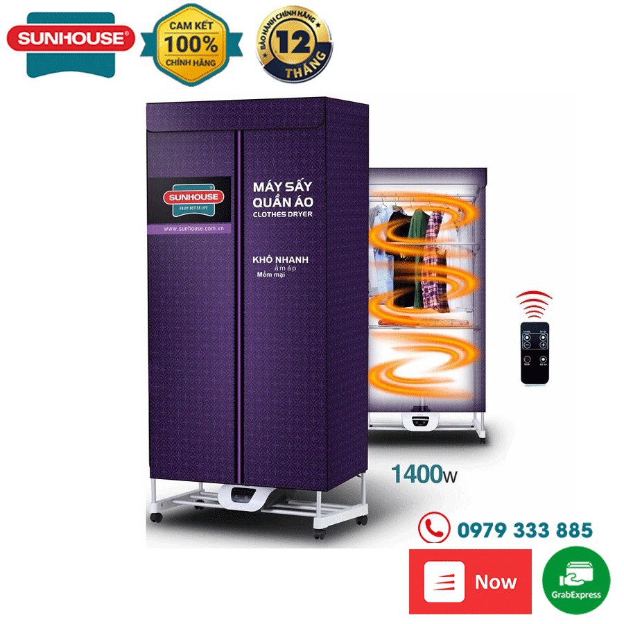Tủ sấy quần áo Sunhouse SHD2707 - SHD2702 Hàng Chính Hãng
