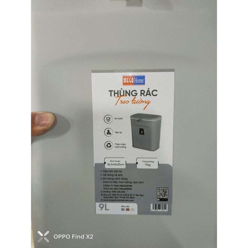 Thùng rác treo tường megahome