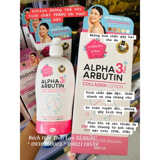 01 Chai Sữa dưỡng thể trắng da Collagen Alpha Arbutin 500ml Thái Lan