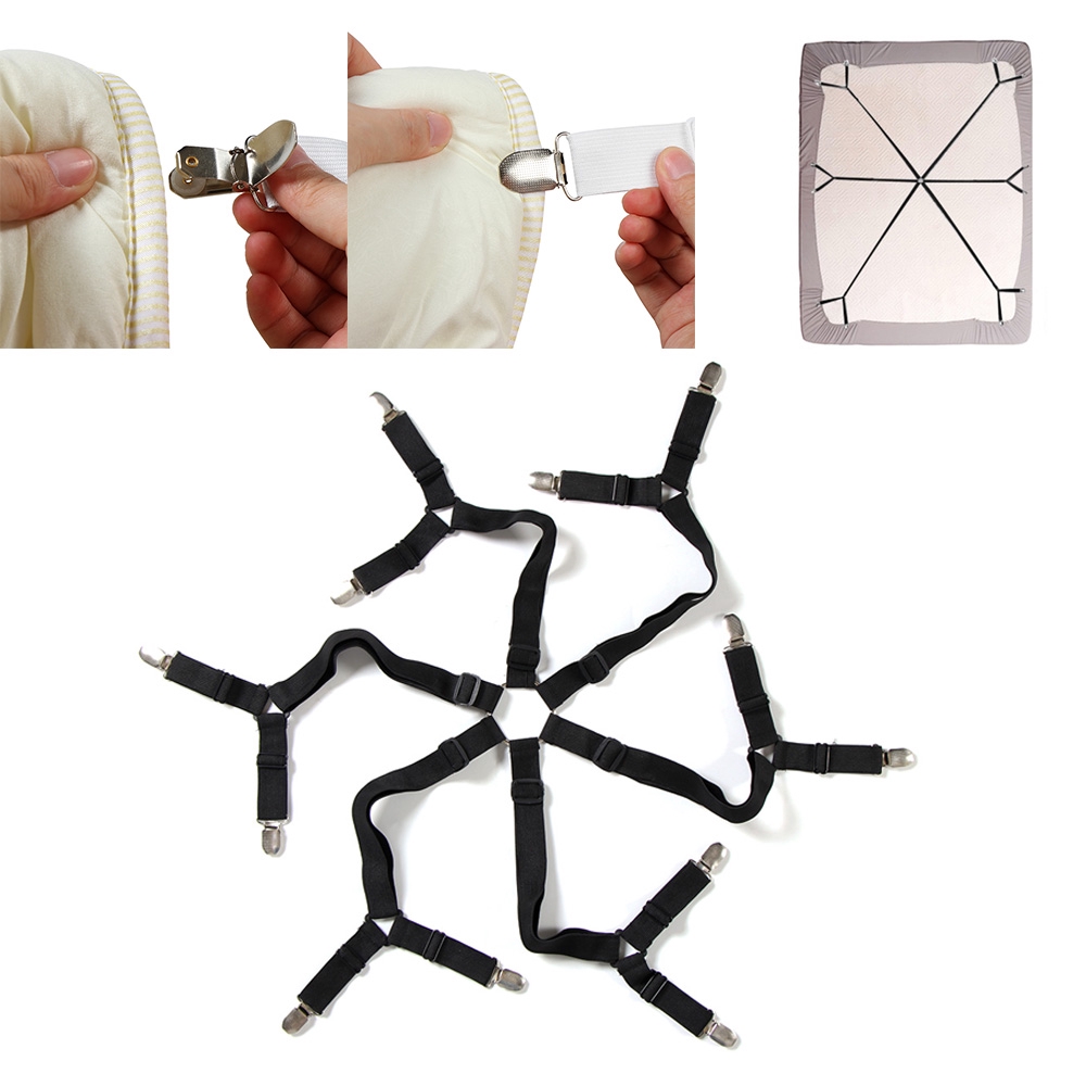 Dây đai kẹp cố định ga giường 6 nhánh chun chống trượt tiện dụng chất lượng cao