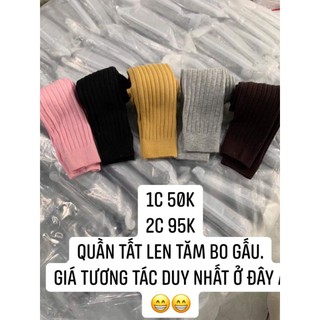 quần tất len tăm bo gấu