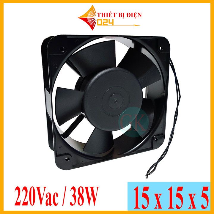 Quạt tản nhiệt 15x15x5 Cm điện áp 220Vac nhôm