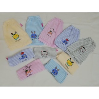 Quần chục đùi cotton kẻ cho bé