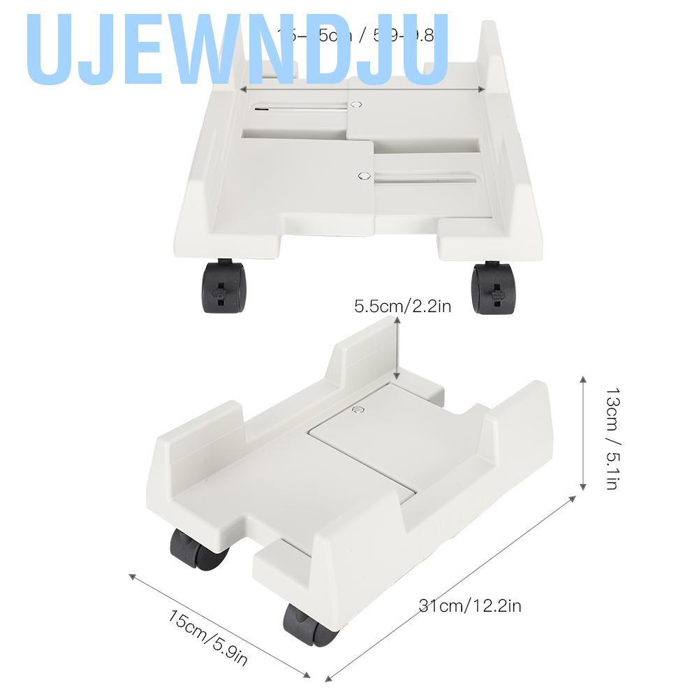 Ujewndju CPU Stand Office Desktop Mobile Bracket 4 Rolling Caster Wheels Heat Dissipation