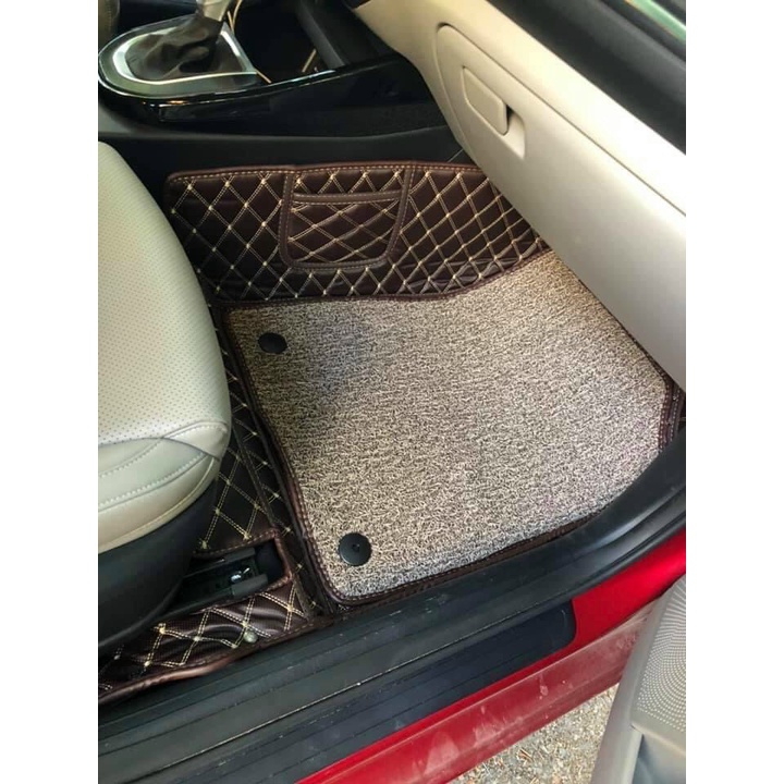 Thảm lót sàn 6D da PU cao cấp cho xe Kia Sonet 2021 -2022 chống nước, không mùi, phủ kín 90% sàn xe