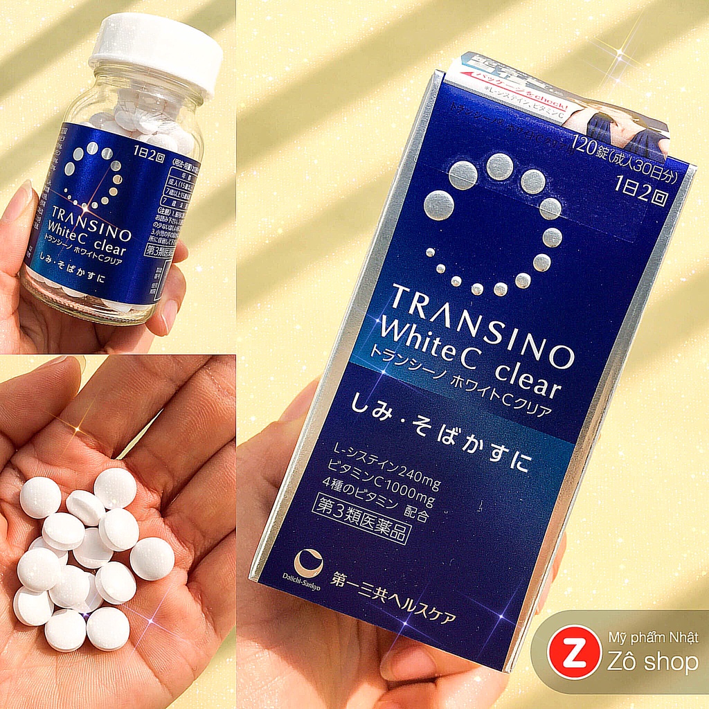 Dưỡng giảm nám/ tàn nhang, giảm thâm, dưỡng trắng chuyên sâu Transino WhiteC Clear - đủ size