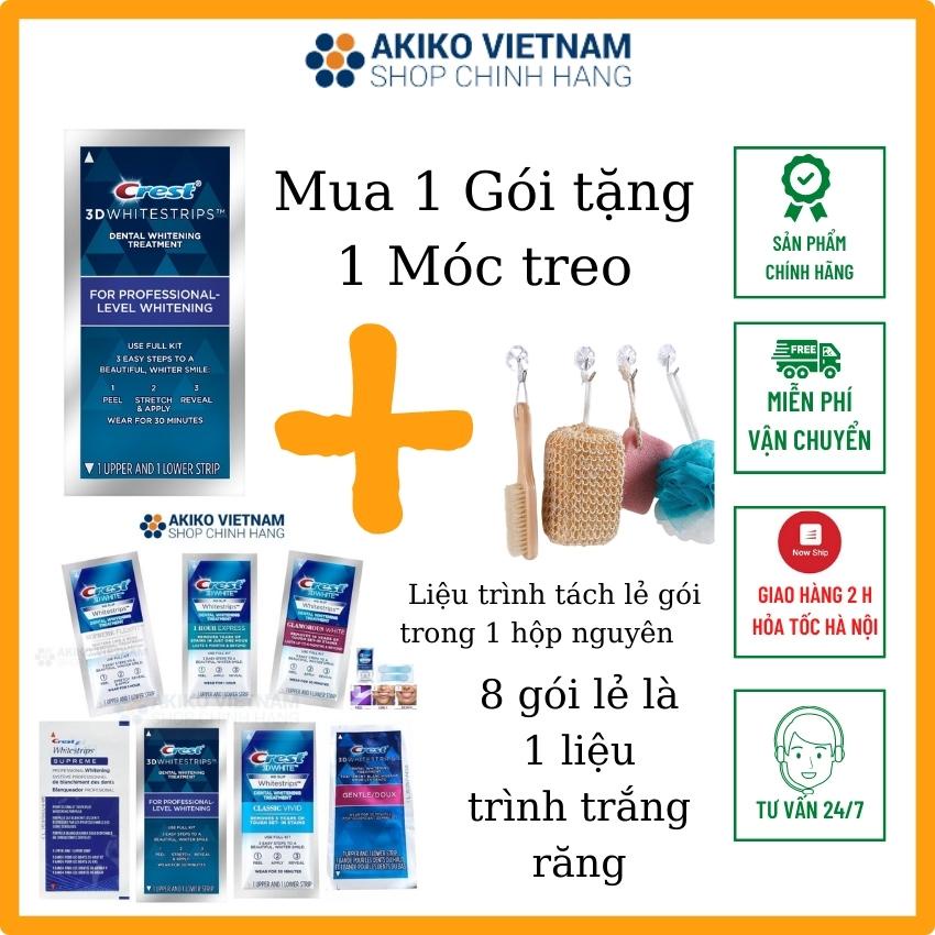 [ 1 GÓI ] Miếng dán trắng răng ❤ FREESHIP ❤ Miếng dán Crest 3D White Whitestrips [Hàng Mỹ] - trắng răng Crest 3D Wh