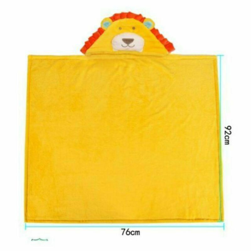 Chăn ủ bé sơ sinh mùa đông có mũ hình thú siêu ấm