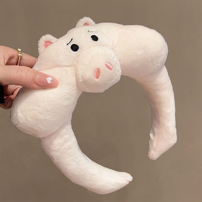 Băng Đô Cài Tóc Hình Chú Heo Nhồi Bông Dễ Thương Cho Nam Và Nữ