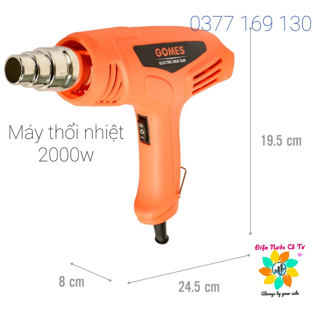 Máy thổi hơi nóng máy thổi nhiệt Gomes GB-7300 2000w