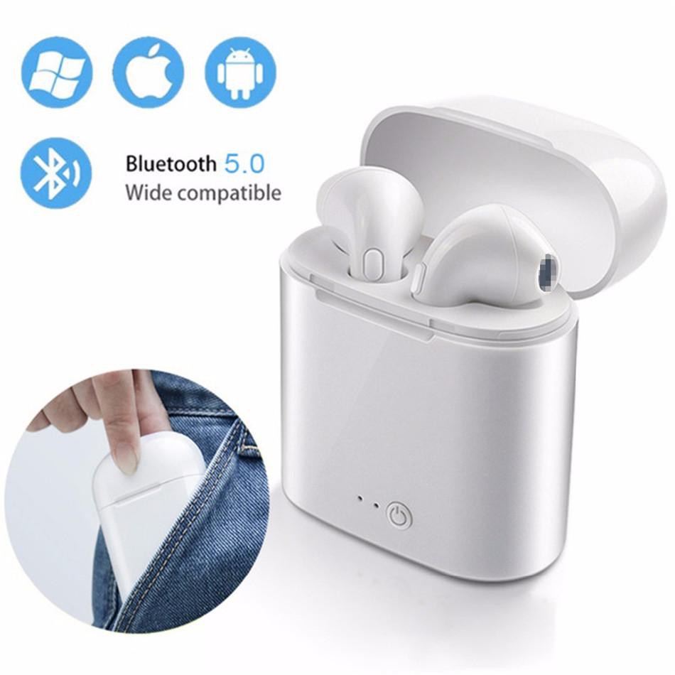 Tai nghe không dây kết nối Bluetooth I7S TWS thiết kế nhét tai mini dành cho điện thoại Android iPhone