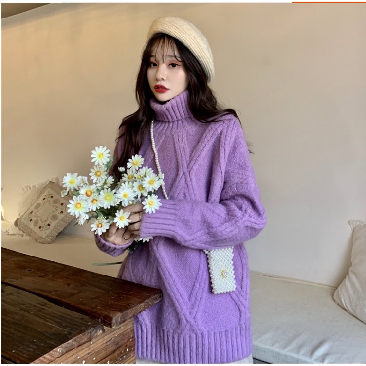 Áo sweater thời trang cổ lọ đáng yêu xinh xắn cho phái nữ | BigBuy360 - bigbuy360.vn