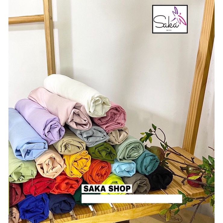 Áo thun tay lỡ trơn màu nam nữ dáng rộng cổ tròn unisex cotton dày dặn