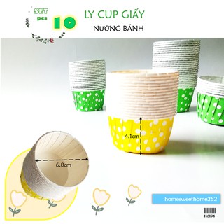 Set 10 cup giấy nướng bánh cupcake