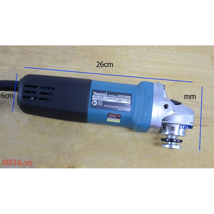 Máy mài góc 9553 NB MAKITA- công tắc thân