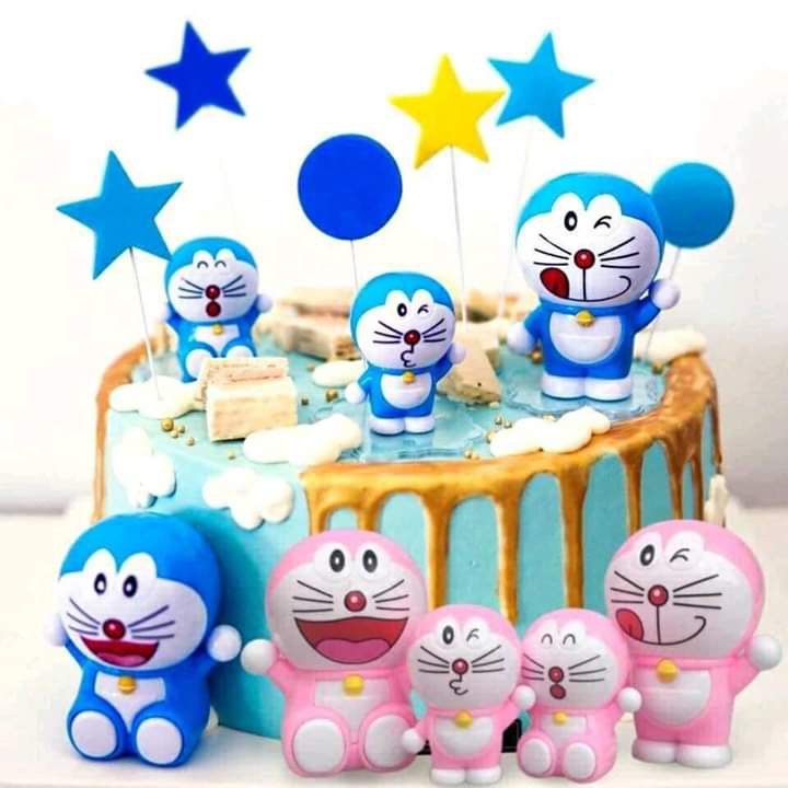 [FREESHIP❤️] Doremon, Doraemon (Bộ 4 con) - Trang trí bánh sinh nhật bánh kem