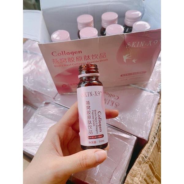 Collagen hồng skin X9 _ Hàm lượng collagen gấp x5_ hỗ trợ điều tri mụn, nám, nội tiết, tàn nhang