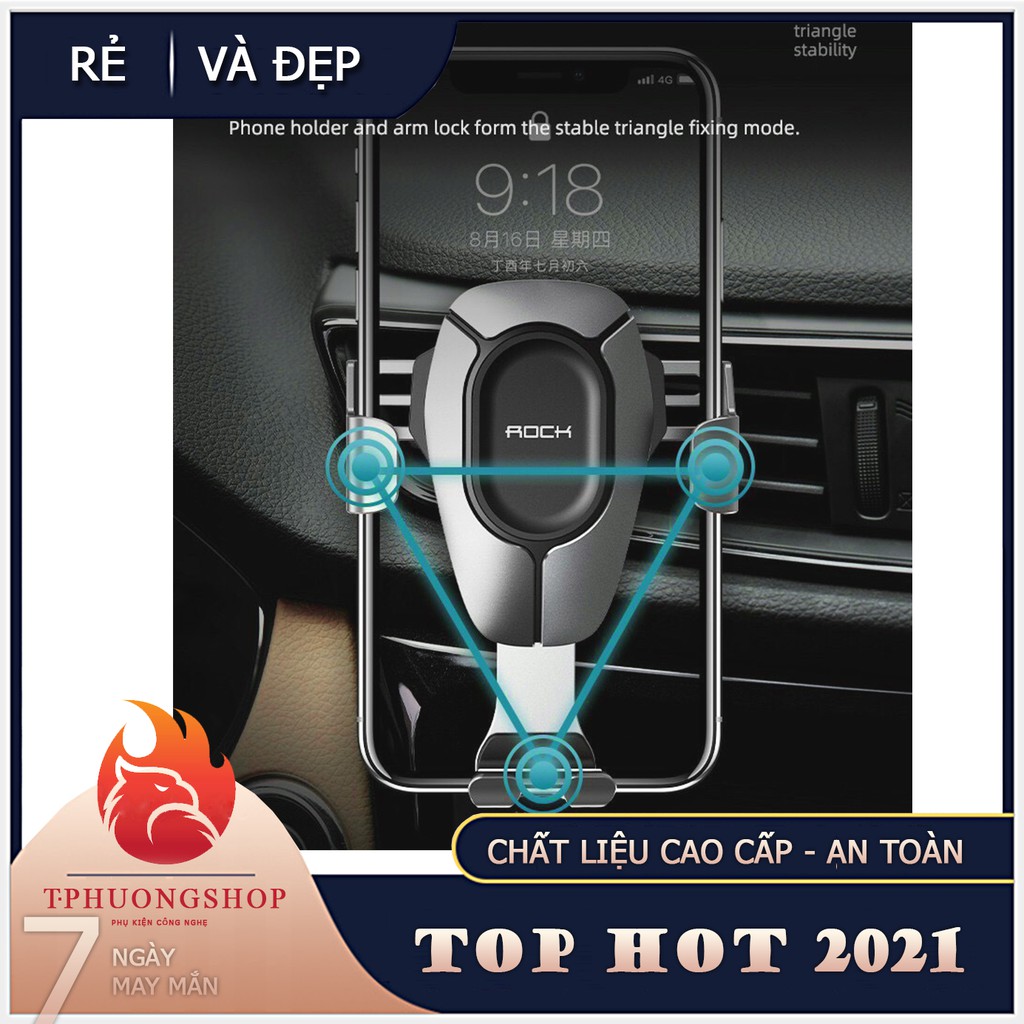 Giá đỡ Rock kẹp điện thoại cửa gió oto xe hơi Gravity air Vent car mount Pro chính hãng | BigBuy360 - bigbuy360.vn