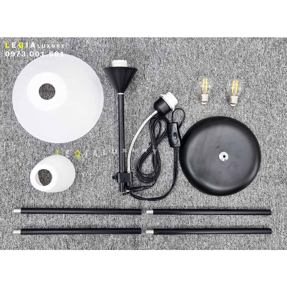 Đèn Cây Đứng IKEA Lê Gia DC940D - Đen | Đèn Cây Sofa Hiện Đại