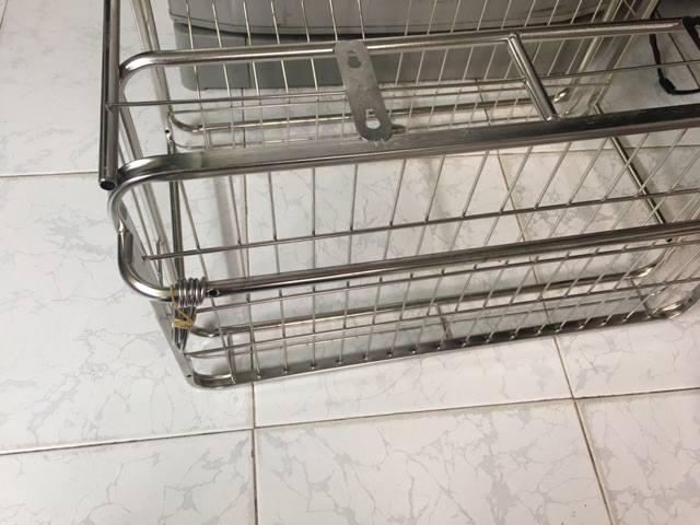 Treo chén dĩa 2 tầng inox 201 size 30cm dai 50cm - Inox XUÂN MAI