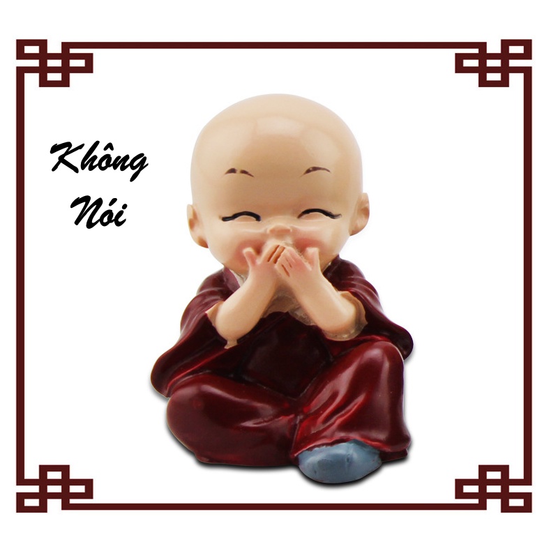 Bộ 4 tượng chú tiểu tứ không an nhiên bình an