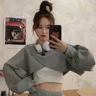 💥 Set 2 Món Áo Croptop Đắp Chéo (Kèm Áo Ba Lỗ) – Phối Sẵn Cá Tính, Mặc Lên Là Cực Xinh