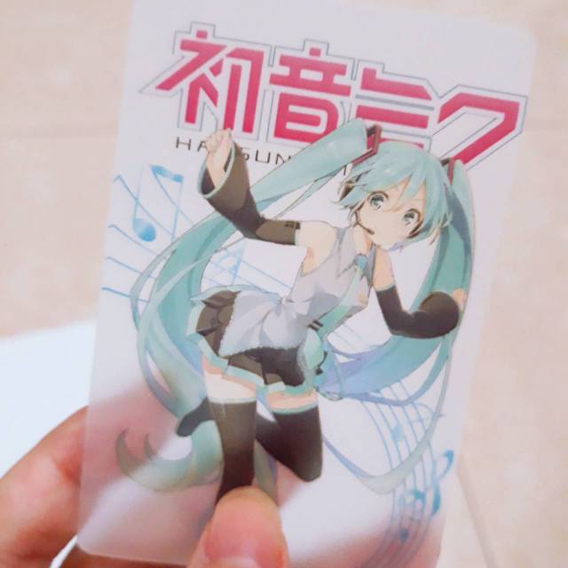 Bộ Thẻ Ảnh Nhân Vật Hatsune Miku Trong Suốt Đáng Yêu