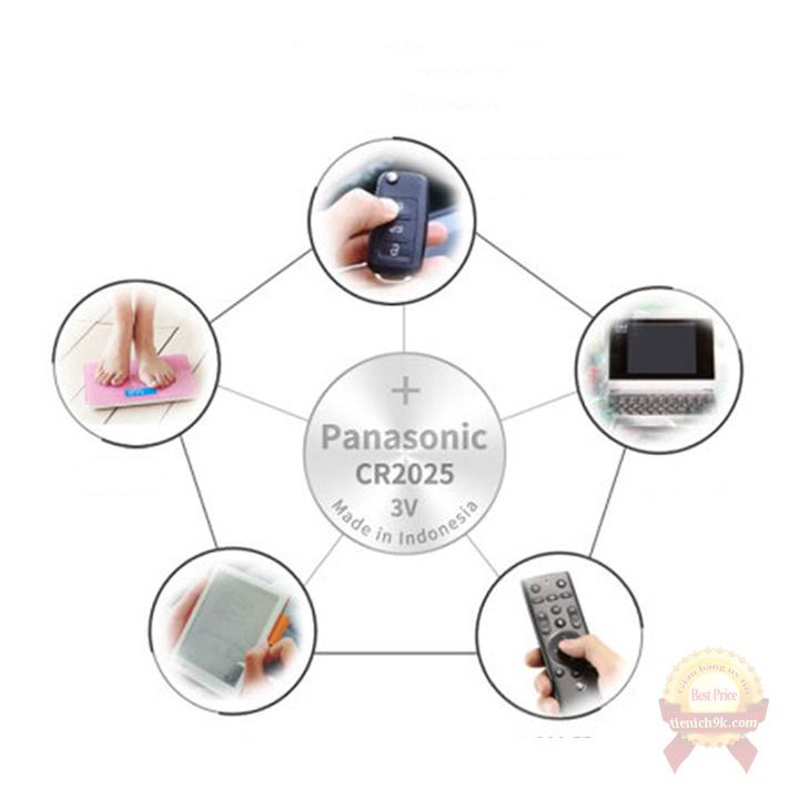 Pin Cmos CR2025 Panasonic cho chìa khóa ô tô máy tính đồ chơi đa năng