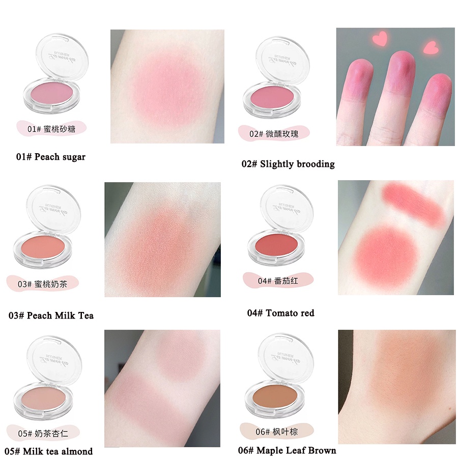 Bảng Phấn Má Hồng/Bắt Sáng 6 Màu Trang Điểm Làm Đẹp